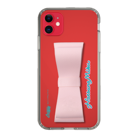 Slim Protection Case - STAND & RING RIBBON Sakura Pink［ HATSUNE MIKU - Ribbon - Logo ］