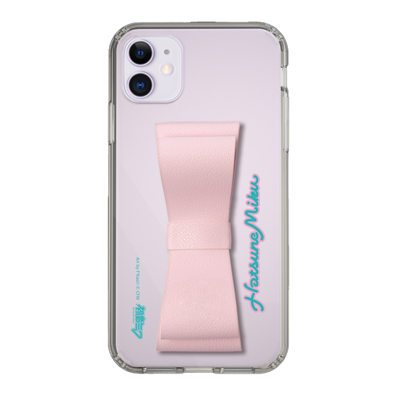 Slim Protection Case - STAND & RING RIBBON Sakura Pink［ HATSUNE MIKU - Ribbon - Logo ］