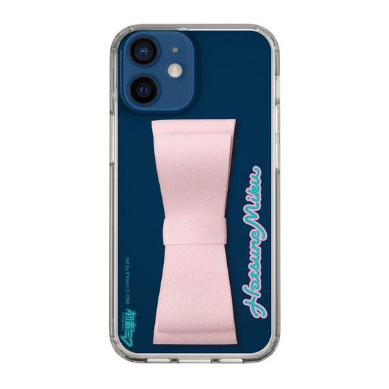 Slim Protection Case - STAND & RING RIBBON Sakura Pink［ HATSUNE MIKU - Ribbon - Logo ］