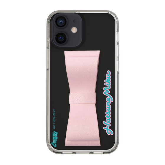 Slim Protection Case - STAND & RING RIBBON Sakura Pink［ HATSUNE MIKU - Ribbon - Logo ］