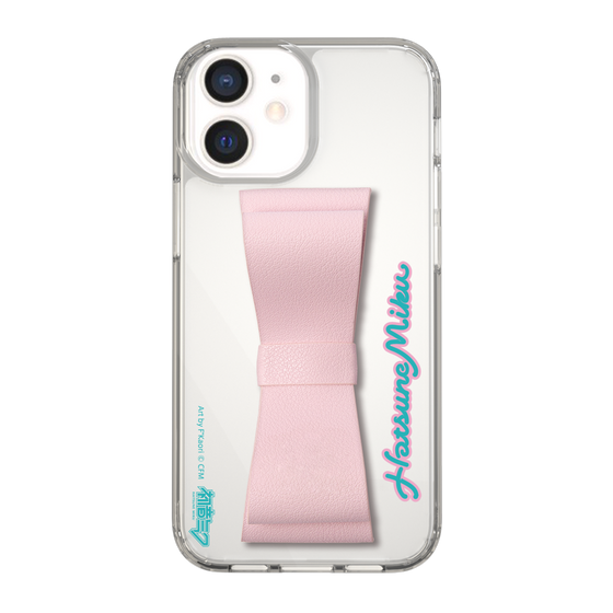 Slim Protection Case - STAND & RING RIBBON Sakura Pink［ HATSUNE MIKU - Ribbon - Logo ］