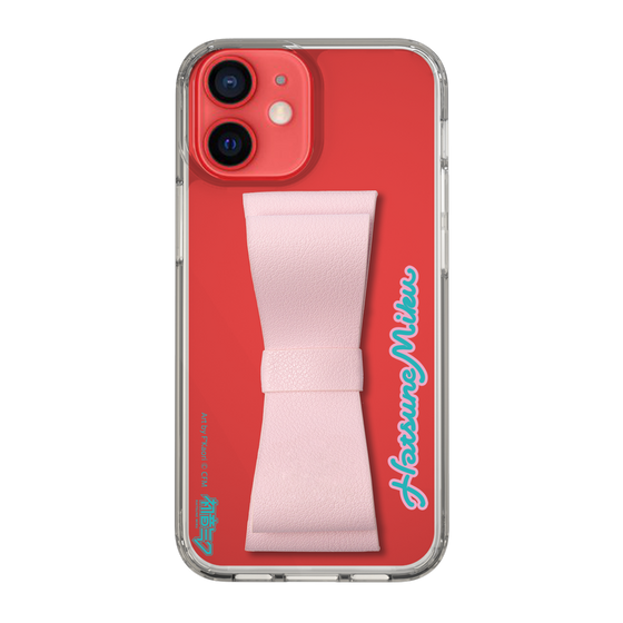 Slim Protection Case - STAND & RING RIBBON Sakura Pink［ HATSUNE MIKU - Ribbon - Logo ］