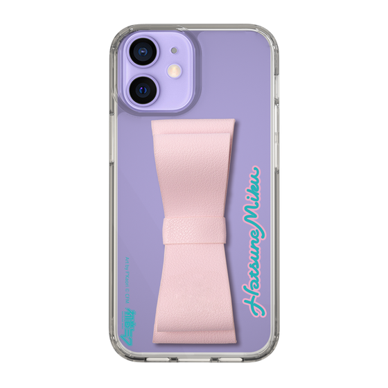 Slim Protection Case - STAND & RING RIBBON Sakura Pink［ HATSUNE MIKU - Ribbon - Logo ］