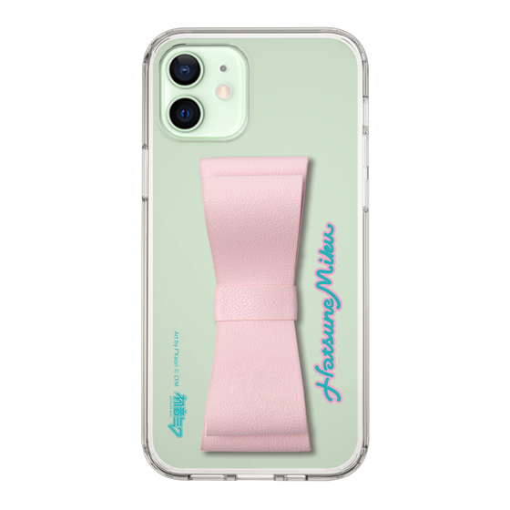 Slim Protection Case - STAND & RING RIBBON Sakura Pink［ HATSUNE MIKU - Ribbon - Logo ］