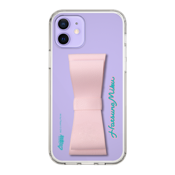 Slim Protection Case - STAND & RING RIBBON Sakura Pink［ HATSUNE MIKU - Ribbon - Logo ］