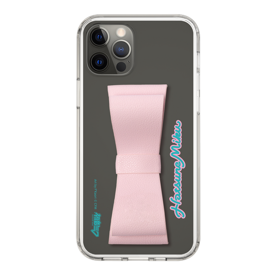 Slim Protection Case - STAND & RING RIBBON Sakura Pink［ HATSUNE MIKU - Ribbon - Logo ］