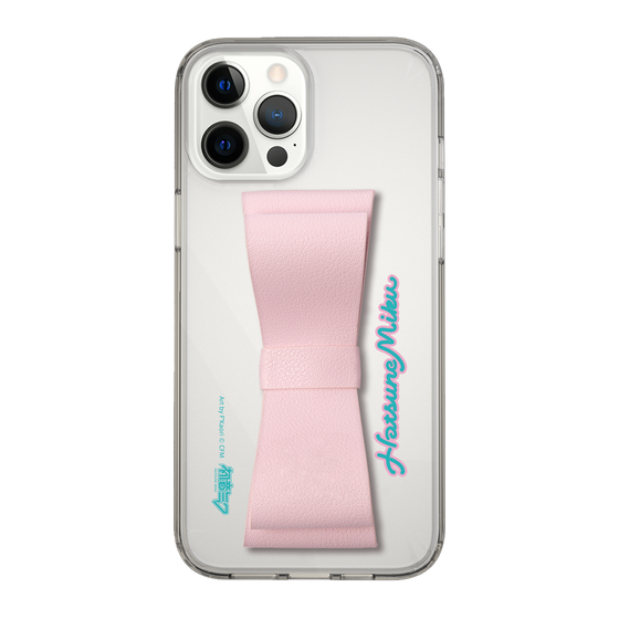 Slim Protection Case - STAND & RING RIBBON Sakura Pink［ HATSUNE MIKU - Ribbon - Logo ］