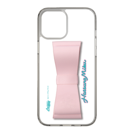 Slim Protection Case - STAND & RING RIBBON Sakura Pink［ HATSUNE MIKU - Ribbon - Logo ］
