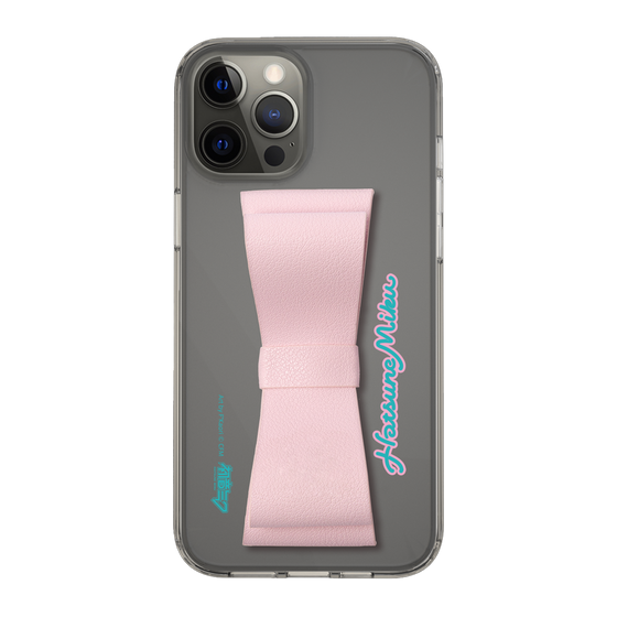 Slim Protection Case - STAND & RING RIBBON Sakura Pink［ HATSUNE MIKU - Ribbon - Logo ］