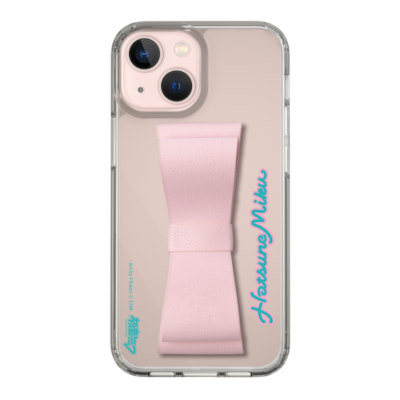 Slim Protection Case - STAND & RING RIBBON Sakura Pink［ HATSUNE MIKU - Ribbon - Logo ］