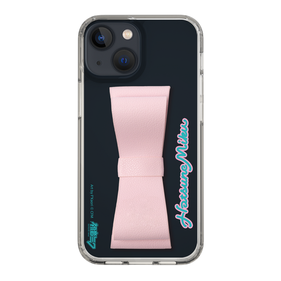 Slim Protection Case - STAND & RING RIBBON Sakura Pink［ HATSUNE MIKU - Ribbon - Logo ］