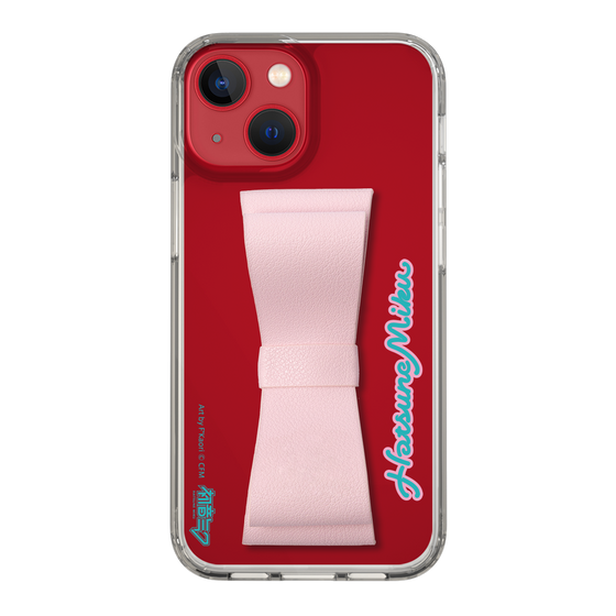 Slim Protection Case - STAND & RING RIBBON Sakura Pink［ HATSUNE MIKU - Ribbon - Logo ］