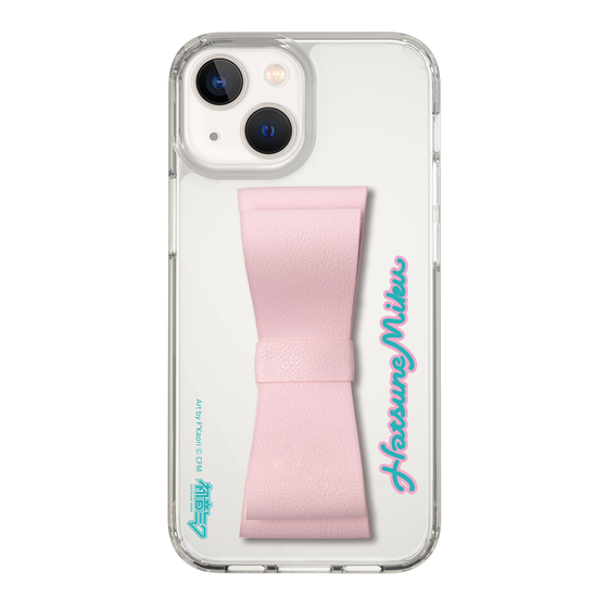 Slim Protection Case - STAND & RING RIBBON Sakura Pink［ HATSUNE MIKU - Ribbon - Logo ］