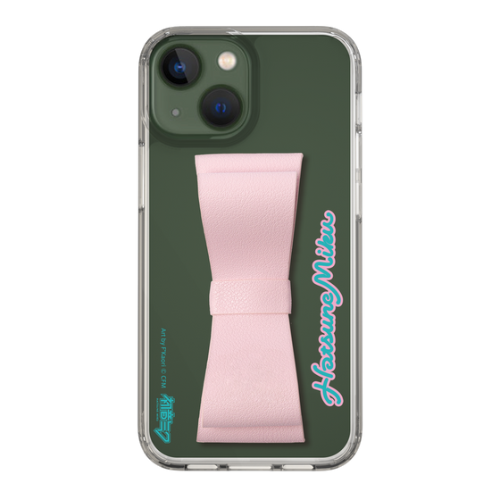 Slim Protection Case - STAND & RING RIBBON Sakura Pink［ HATSUNE MIKU - Ribbon - Logo ］