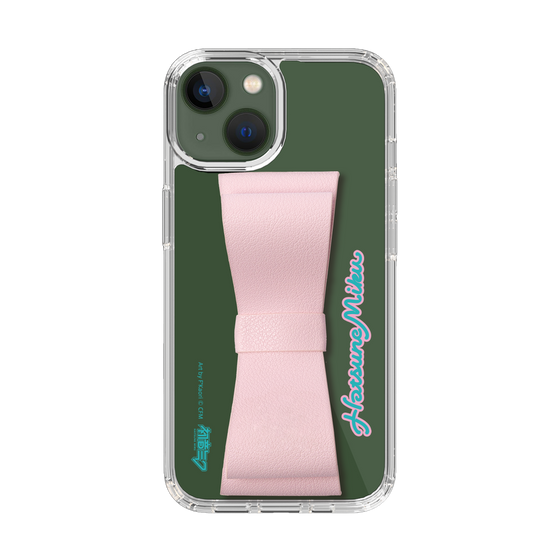 Slim Protection Case - STAND & RING RIBBON Sakura Pink［ HATSUNE MIKU - Ribbon - Logo ］