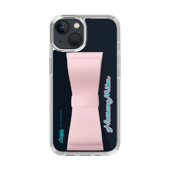 Slim Protection Case - STAND & RING RIBBON Sakura Pink［ HATSUNE MIKU - Ribbon - Logo ］