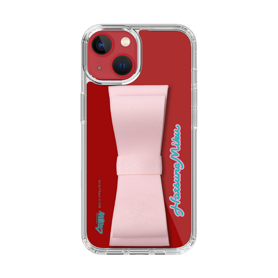 Slim Protection Case - STAND & RING RIBBON Sakura Pink［ HATSUNE MIKU - Ribbon - Logo ］