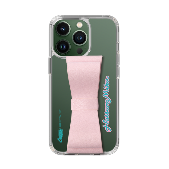 Slim Protection Case - STAND & RING RIBBON Sakura Pink［ HATSUNE MIKU - Ribbon - Logo ］