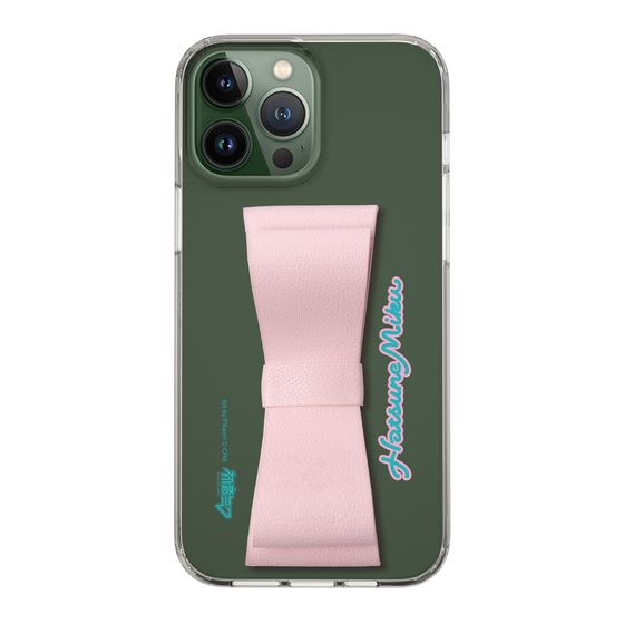 Slim Protection Case - STAND & RING RIBBON Sakura Pink［ HATSUNE MIKU - Ribbon - Logo ］