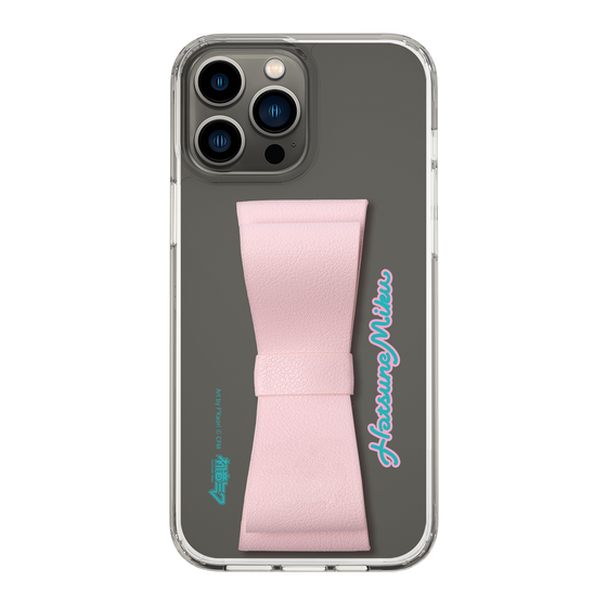 Slim Protection Case - STAND & RING RIBBON Sakura Pink［ HATSUNE MIKU - Ribbon - Logo ］