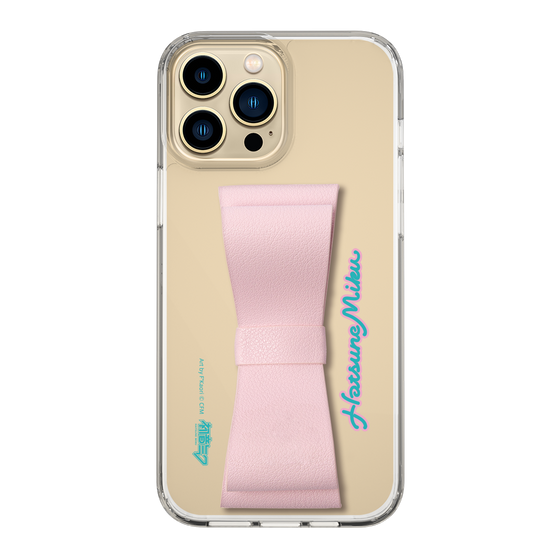Slim Protection Case - STAND & RING RIBBON Sakura Pink［ HATSUNE MIKU - Ribbon - Logo ］