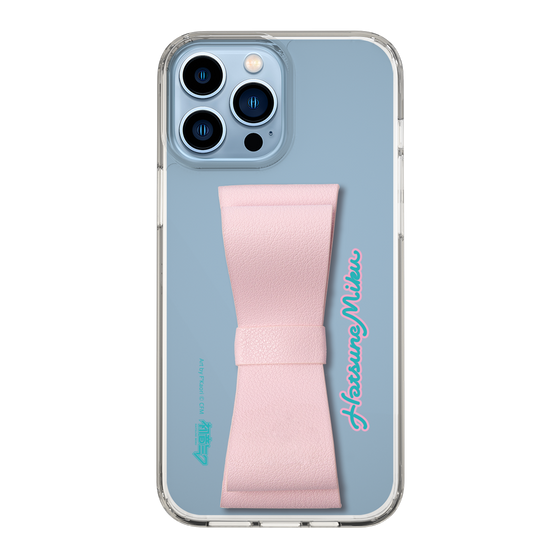 Slim Protection Case - STAND & RING RIBBON Sakura Pink［ HATSUNE MIKU - Ribbon - Logo ］