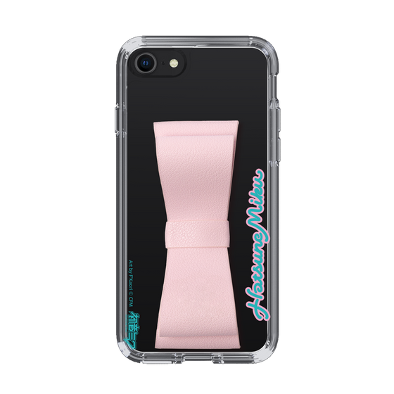 Slim Protection Case - STAND & RING RIBBON Sakura Pink［ HATSUNE MIKU - Ribbon - Logo ］