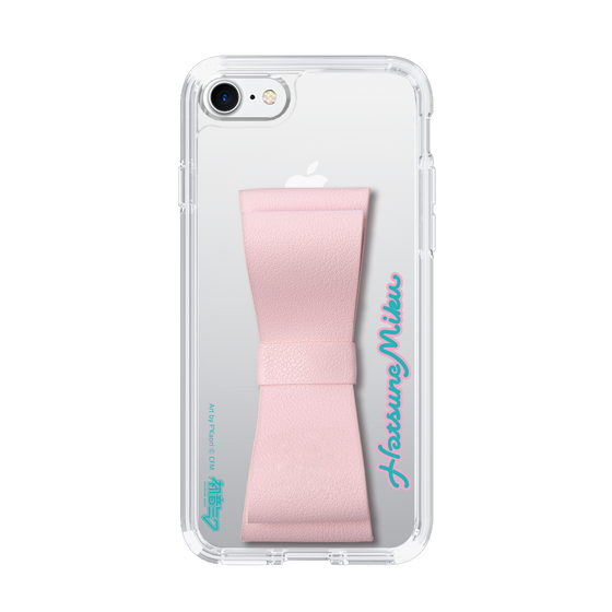 Slim Protection Case - STAND & RING RIBBON Sakura Pink［ HATSUNE MIKU - Ribbon - Logo ］