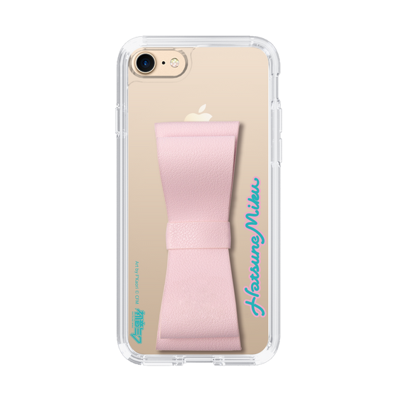 Slim Protection Case - STAND & RING RIBBON Sakura Pink［ HATSUNE MIKU - Ribbon - Logo ］