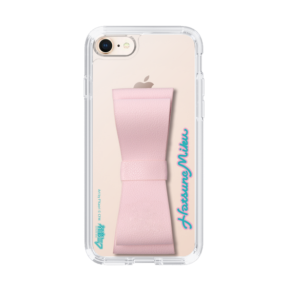 Slim Protection Case - STAND & RING RIBBON Sakura Pink［ HATSUNE MIKU - Ribbon - Logo ］