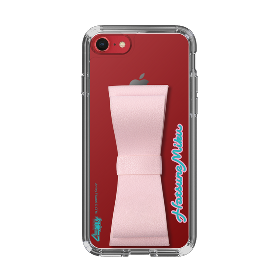 Slim Protection Case - STAND & RING RIBBON Sakura Pink［ HATSUNE MIKU - Ribbon - Logo ］