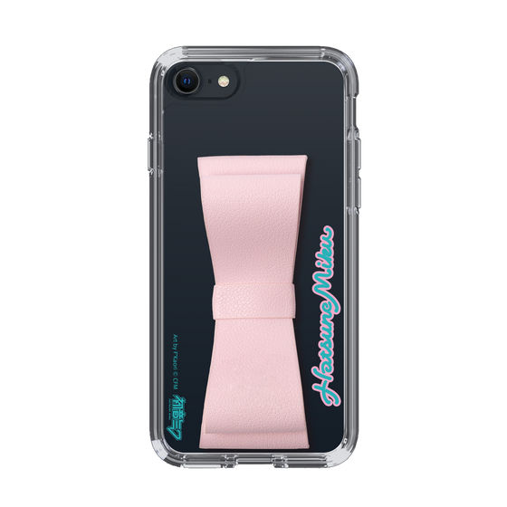 Slim Protection Case - STAND & RING RIBBON Sakura Pink［ HATSUNE MIKU - Ribbon - Logo ］