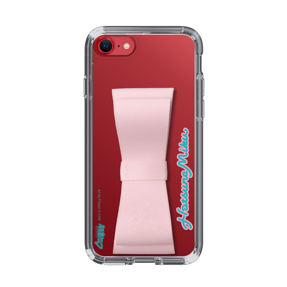Slim Protection Case - STAND & RING RIBBON Sakura Pink［ HATSUNE MIKU - Ribbon - Logo ］