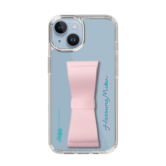 Slim Protection Case - STAND & RING RIBBON Sakura Pink［ HATSUNE MIKU - Ribbon - Logo ］