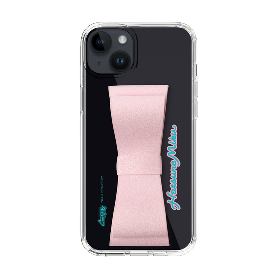 Slim Protection Case - STAND & RING RIBBON Sakura Pink［ HATSUNE MIKU - Ribbon - Logo ］