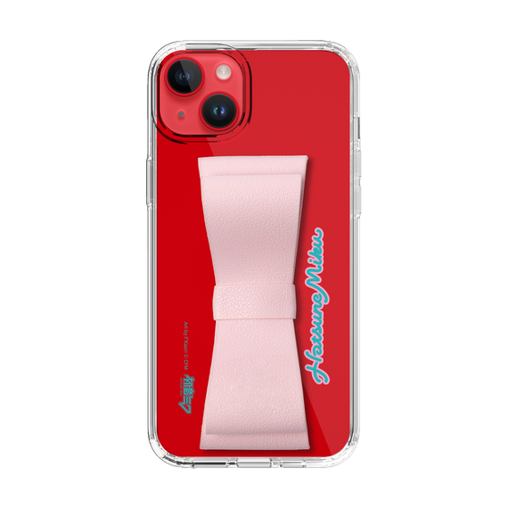 Slim Protection Case - STAND & RING RIBBON Sakura Pink［ HATSUNE MIKU - Ribbon - Logo ］