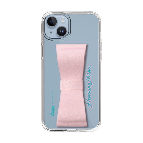 Slim Protection Case - STAND & RING RIBBON Sakura Pink［ HATSUNE MIKU - Ribbon - Logo ］