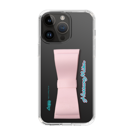 Slim Protection Case - STAND & RING RIBBON Sakura Pink［ HATSUNE MIKU - Ribbon - Logo ］