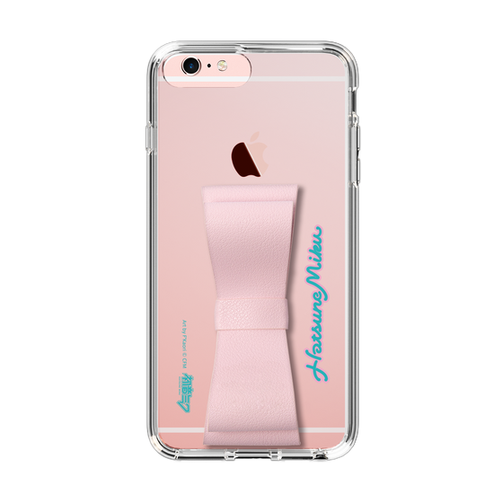 Slim Protection Case - STAND & RING RIBBON Sakura Pink［ HATSUNE MIKU - Ribbon - Logo ］