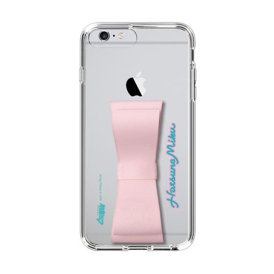 Slim Protection Case - STAND & RING RIBBON Sakura Pink［ HATSUNE MIKU - Ribbon - Logo ］