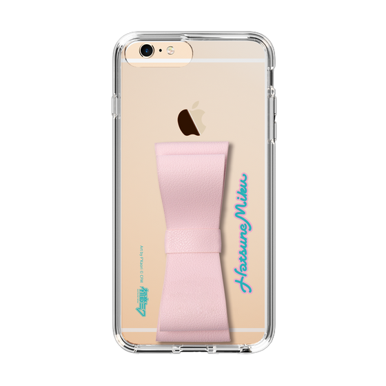Slim Protection Case - STAND & RING RIBBON Sakura Pink［ HATSUNE MIKU - Ribbon - Logo ］