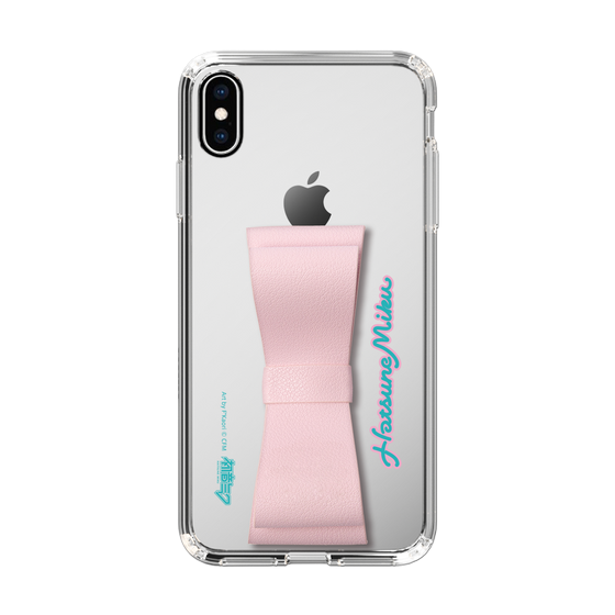 Slim Protection Case - STAND & RING RIBBON Sakura Pink［ HATSUNE MIKU - Ribbon - Logo ］
