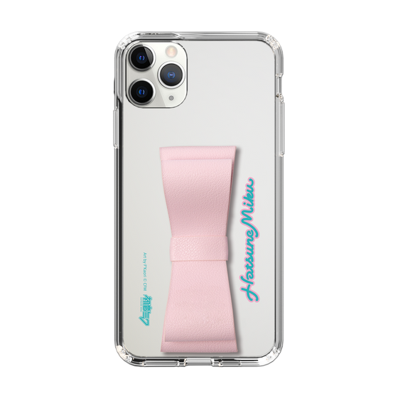Slim Protection Case - STAND & RING RIBBON Sakura Pink［ HATSUNE MIKU - Ribbon - Logo ］