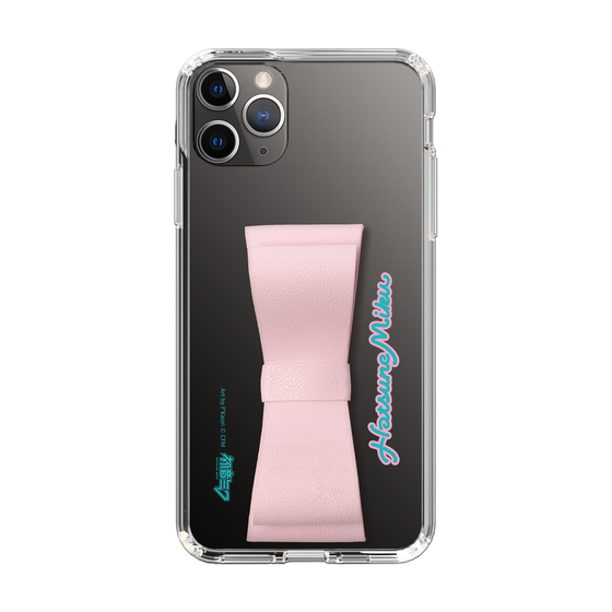Slim Protection Case - STAND & RING RIBBON Sakura Pink［ HATSUNE MIKU - Ribbon - Logo ］