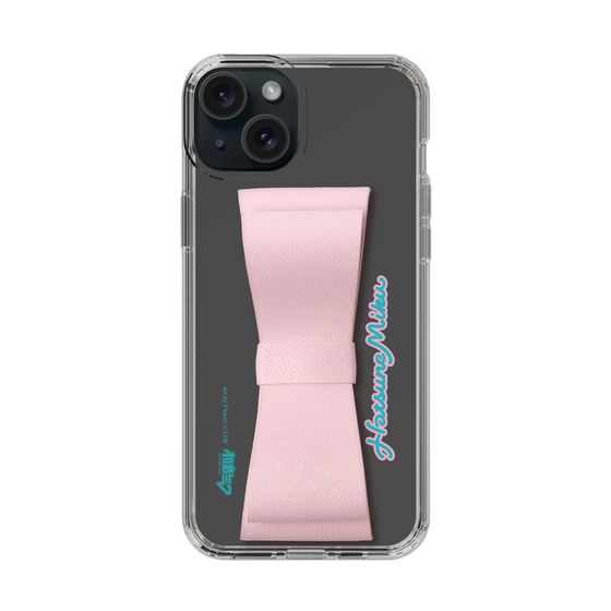 Slim Protection Case - STAND & RING RIBBON Sakura Pink［ HATSUNE MIKU - Ribbon - Logo ］