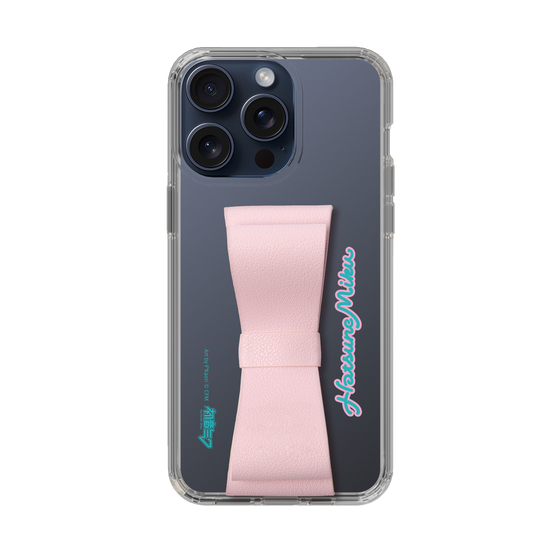 Slim Protection Case - STAND & RING RIBBON Sakura Pink［ HATSUNE MIKU - Ribbon - Logo ］
