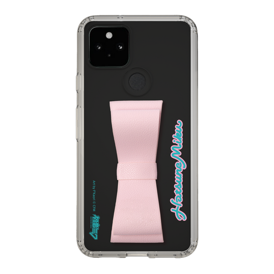 Slim Protection Case - STAND & RING RIBBON Sakura Pink［ HATSUNE MIKU - Ribbon - Logo ］
