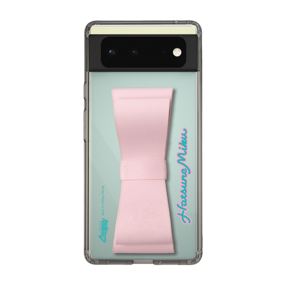 Slim Protection Case - STAND & RING RIBBON Sakura Pink［ HATSUNE MIKU - Ribbon - Logo ］