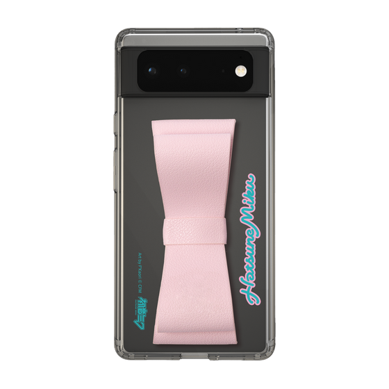 Slim Protection Case - STAND & RING RIBBON Sakura Pink［ HATSUNE MIKU - Ribbon - Logo ］