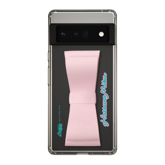 Slim Protection Case - STAND & RING RIBBON Sakura Pink［ HATSUNE MIKU - Ribbon - Logo ］